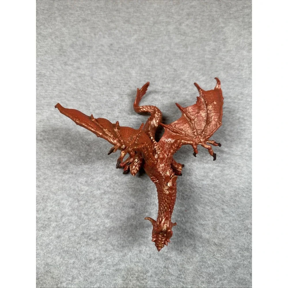 Safari‎ Ltd Thunder Dragon 2013 Mythical Realms Red Bronze Figure Collectible